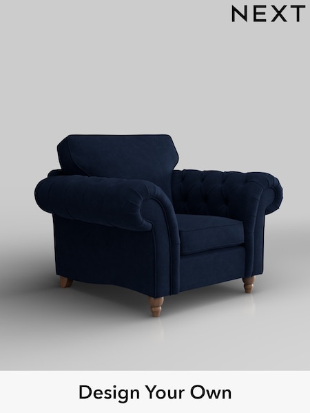 Luxe Chenille/Navy Blue Gosford Highback Ii Deep Sit (H34190) | £1,175