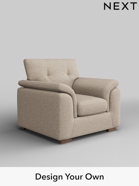Boucle Weave Easy Clean/Dark Natural Hayden Buttoned Back (H34212) | £650