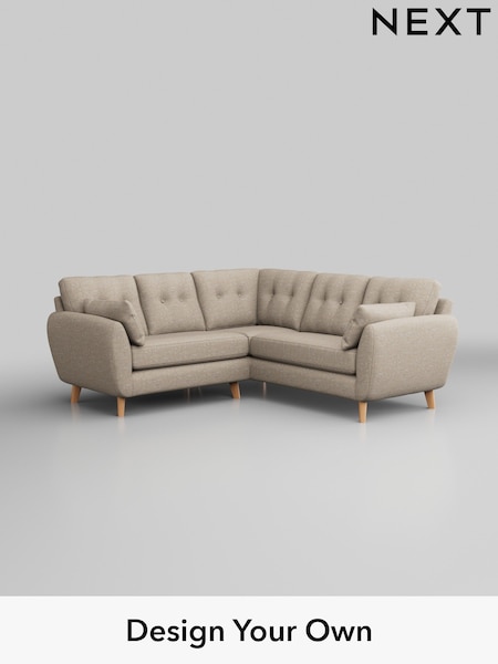 Boucle Weave Easy Clean/Dark Natural Wilson Buttoned Back (H34219) | £1,525