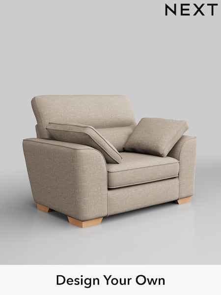 Boucle Weave Easy Clean/Dark Natural Stamford Highback (H34223) | £799
