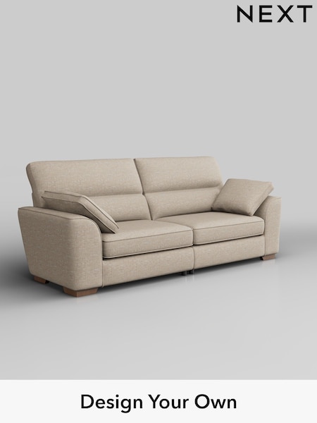 Boucle Weave Easy Clean/Dark Natural Stamford Highback (H34223) | £1,275
