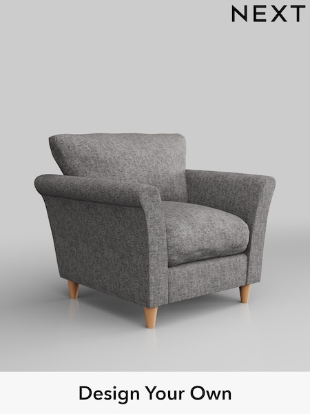 Chunky Boucle Easy Clean/Light Grey Hartley Relaxed Sit (H34231) | £825