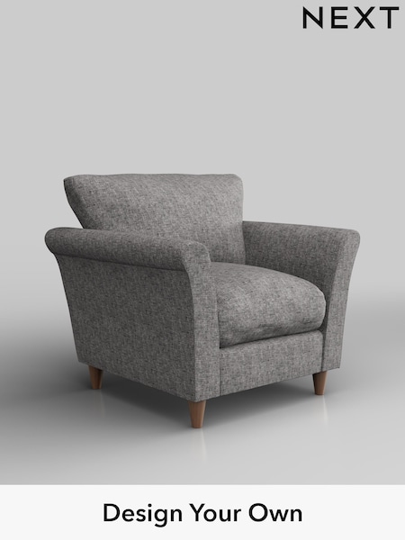 Chunky Boucle Easy Clean/Light Grey Hartley Relaxed Sit (H34231) | £825