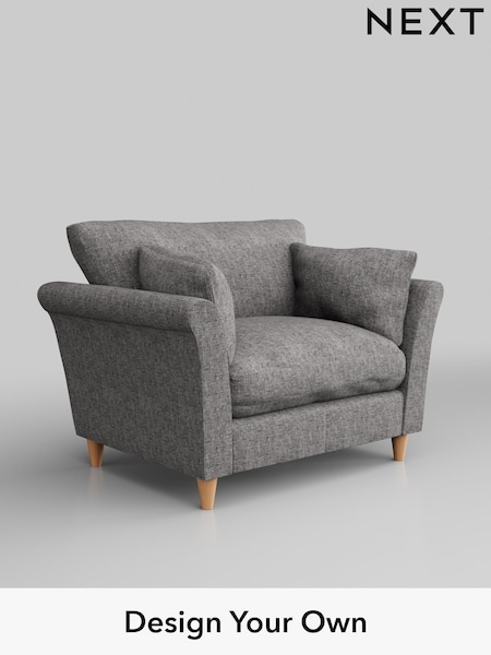 Chunky Boucle Easy Clean/Light Grey Hartley Relaxed Sit (H34231) | £925