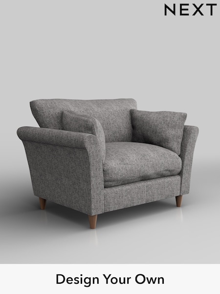 Chunky Boucle Easy Clean/Light Grey Hartley Relaxed Sit (H34231) | £925