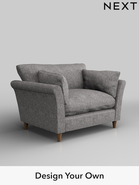 Chunky Boucle Easy Clean/Light Grey Hartley Relaxed Sit (H34231) | £1,025