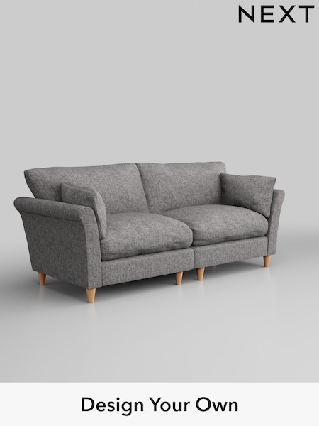 Chunky Boucle Easy Clean/Light Grey Hartley Relaxed Sit (H34231) | £1,375