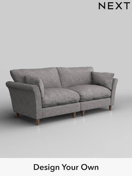 Chunky Boucle Easy Clean/Light Grey Hartley Relaxed Sit (H34231) | £1,375