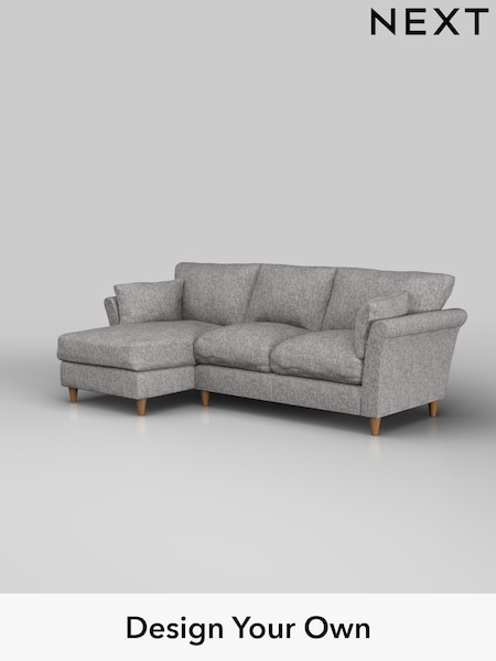 Chunky Boucle Easy Clean/Light Grey Hartley Relaxed Sit (H34231) | £1,899