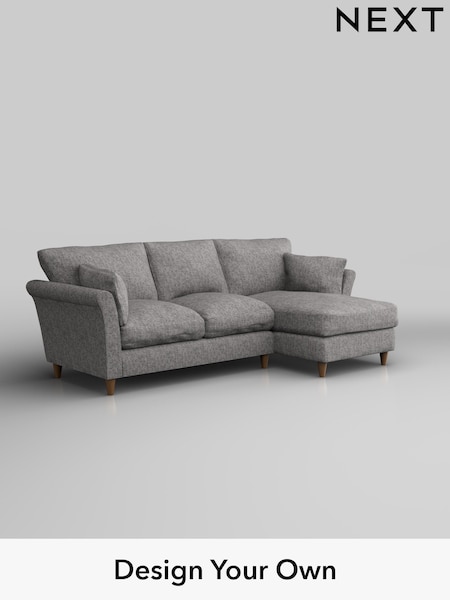 Chunky Boucle Easy Clean/Light Grey Hartley Relaxed Sit (H34231) | £1,899