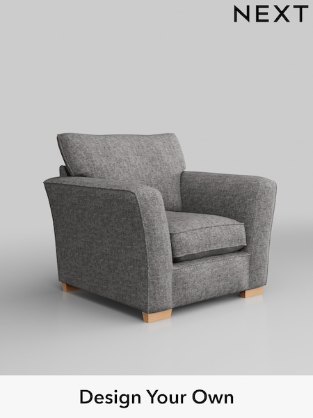 Chunky Boucle Easy Clean/Light Grey Heath Highback (H34232) | £750