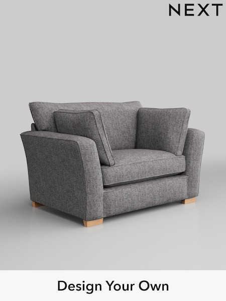 Chunky Boucle Easy Clean/Light Grey Heath Highback (H34232) | £850