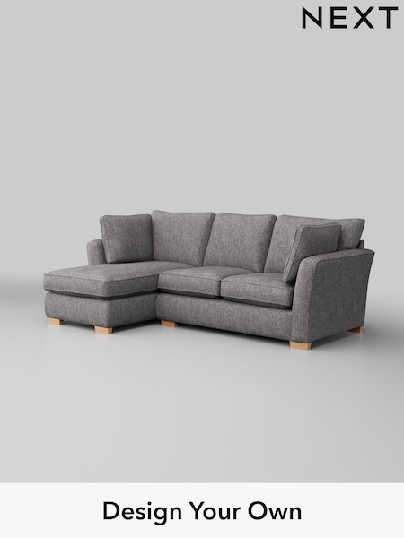 Chunky Boucle Easy Clean/Light Grey Heath Highback (H34232) | £1,899