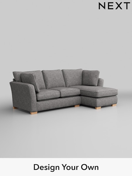 Chunky Boucle Easy Clean/Light Grey Heath Highback (H34232) | £1,899