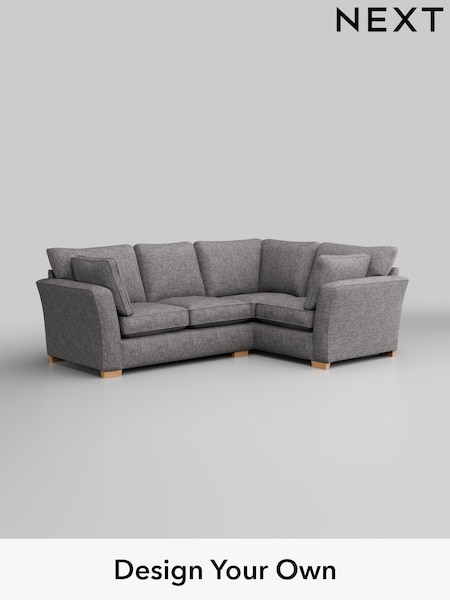 Chunky Boucle Easy Clean/Light Grey Heath Highback (H34232) | £2,050