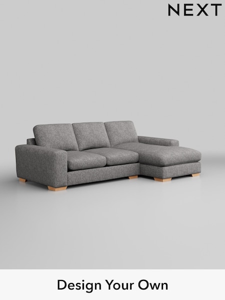 Chunky Boucle Easy Clean/Light Grey Houghton Deep Relaxed Sit (H34233) | £2,125