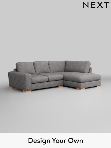 Chunky Boucle Easy Clean/Light Grey Houghton Deep Relaxed Sit (H34233) | £2,150