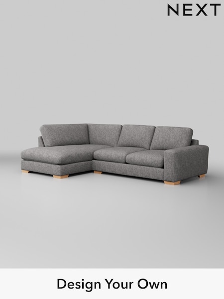 Chunky Boucle Easy Clean/Light Grey Houghton Deep Relaxed Sit (H34233) | £2,250