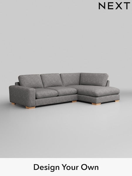 Chunky Boucle Easy Clean/Light Grey Houghton Deep Relaxed Sit (H34233) | £2,250