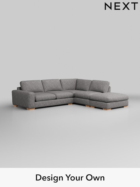 Chunky Boucle Easy Clean/Light Grey Houghton Deep Relaxed Sit (H34233) | £2,675