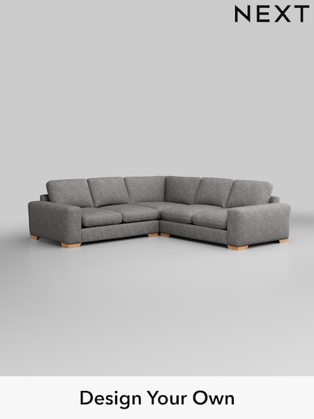 Chunky Boucle Easy Clean/Light Grey Houghton Deep Relaxed Sit (H34233) | £2,825