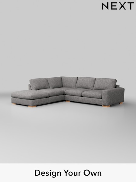 Chunky Boucle Easy Clean/Light Grey Houghton Deep Relaxed Sit (H34233) | £2,625