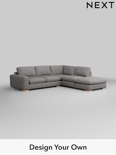 Chunky Boucle Easy Clean/Light Grey Houghton Deep Relaxed Sit (H34233) | £2,625