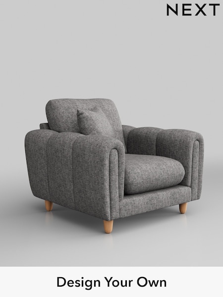 Chunky Boucle Easy Clean/Light Grey Odella (H34236) | £875