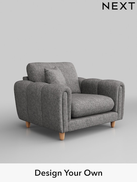 Chunky Boucle Easy Clean/Light Grey Odella (H34236) | £975