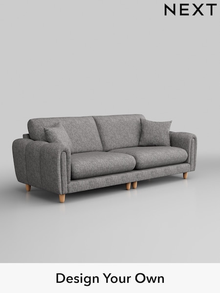 Chunky Boucle Easy Clean/Light Grey Odella (H34236) | £1,475
