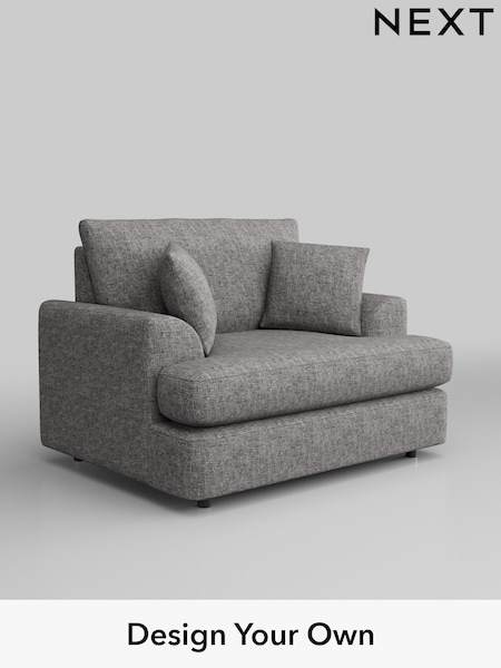 Chunky Boucle Easy Clean/Light Grey Parker Platform (H34238) | £975