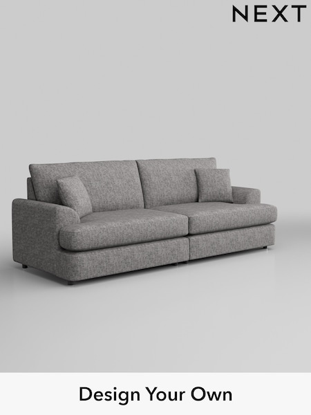 Chunky Boucle Easy Clean/Light Grey Parker Platform (H34238) | £1,475