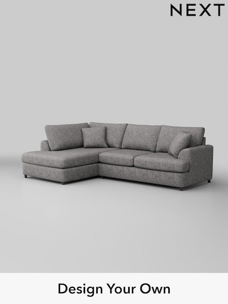 Chunky Boucle Easy Clean/Light Grey Parker Platform (H34238) | £2,250