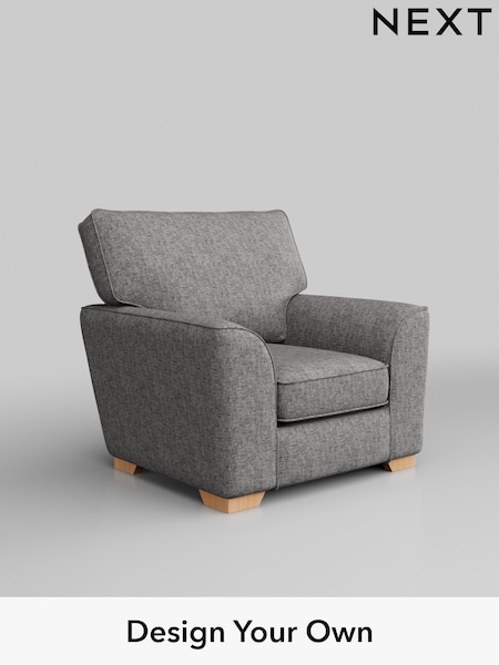 Chunky Boucle Easy Clean/Light Grey Stamford Grand Relaxed Sit (H34243) | £799