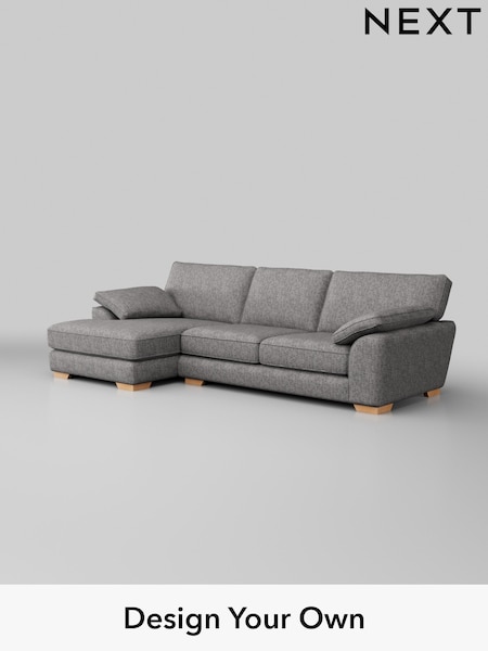 Chunky Boucle Easy Clean/Light Grey Stamford Grand Relaxed Sit (H34243) | £2,550
