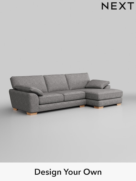 Chunky Boucle Easy Clean/Light Grey Stamford Grand Relaxed Sit (H34243) | £2,550