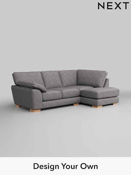 Chunky Boucle Easy Clean/Light Grey Stamford Grand Relaxed Sit (H34243) | £2,375