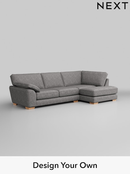 Chunky Boucle Easy Clean/Light Grey Stamford Grand Relaxed Sit (H34243) | £2,525
