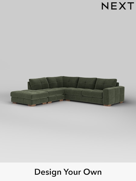 Boucle Chenille/Dark Moss Green Brooke Deep Sit (H34262) | £2,825