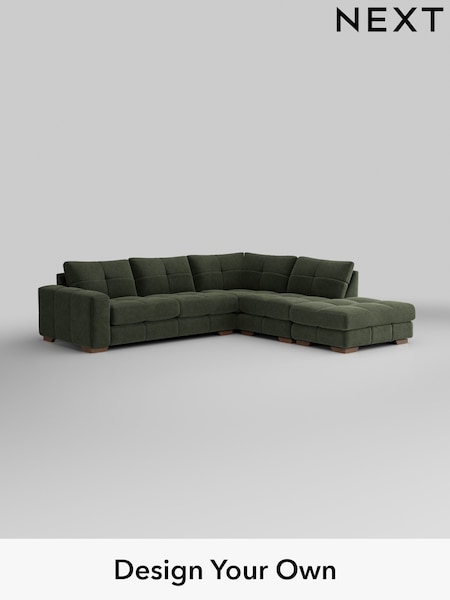 Boucle Chenille/Dark Moss Green Brooke Deep Sit (H34262) | £2,825