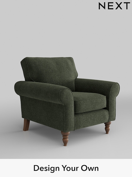 Boucle Chenille/Dark Moss Green Mallory (H34263) | £625