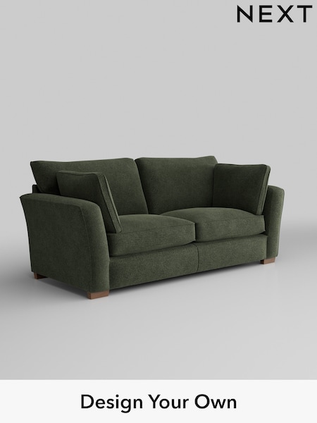 Boucle Chenille/Dark Moss Green Heath Highback (H34265) | £1,325