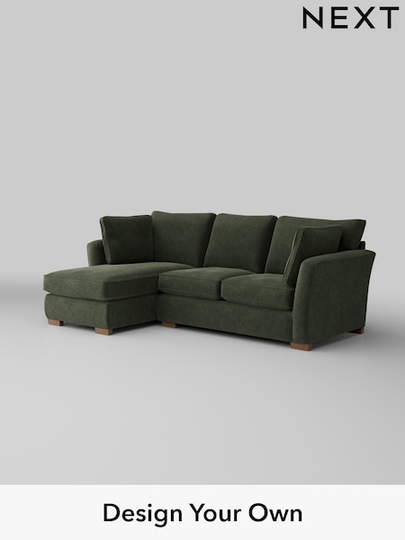 Boucle Chenille/Dark Moss Green Heath Highback (H34265) | £1,899