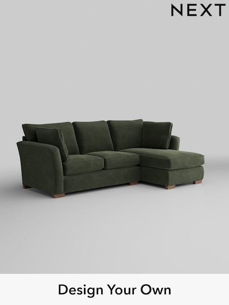 Boucle Chenille/Dark Moss Green Heath Highback (H34265) | £1,899