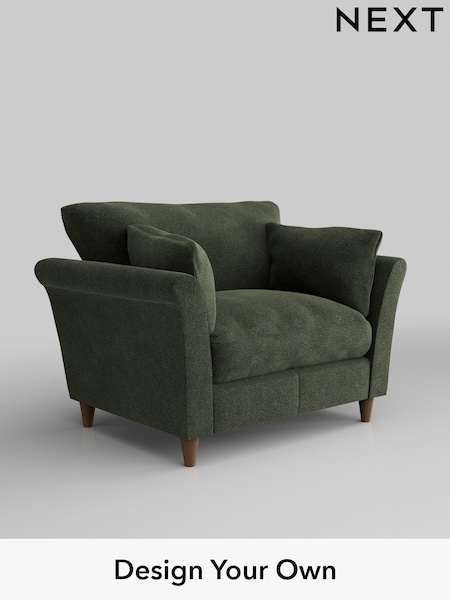 Boucle Chenille/Dark Moss Green Hartley Relaxed Sit (H34267) | £925