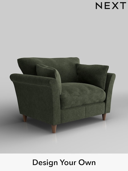 Boucle Chenille/Dark Moss Green Hartley Relaxed Sit (H34267) | £925