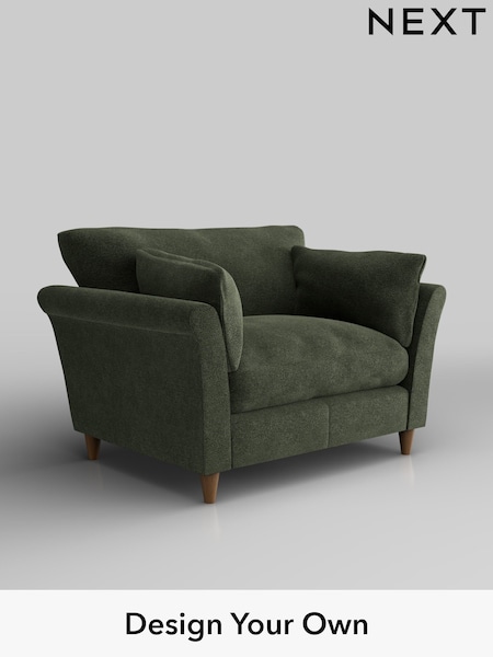 Boucle Chenille/Dark Moss Green Hartley Relaxed Sit (H34267) | £1,025
