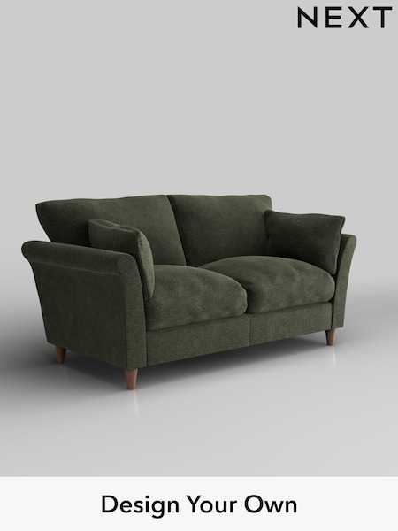 Boucle Chenille/Dark Moss Green Hartley Relaxed Sit (H34267) | £1,175