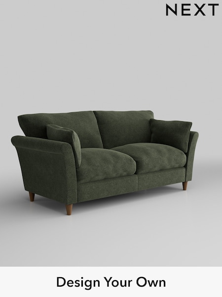 Boucle Chenille/Dark Moss Green Hartley Relaxed Sit (H34267) | £1,275