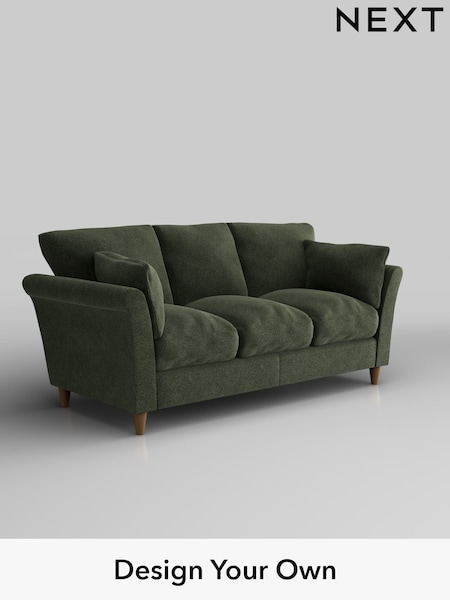 Boucle Chenille/Dark Moss Green Hartley Relaxed Sit (H34267) | £1,275